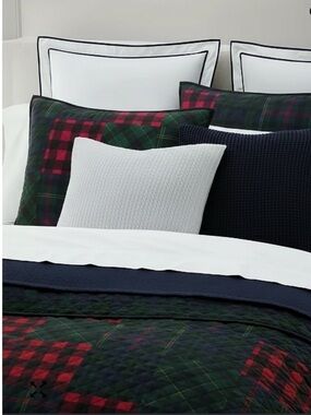 New Lauren Ralph Lauren Hadley Cotton Diamond Stitch Quilt Classic Holiday